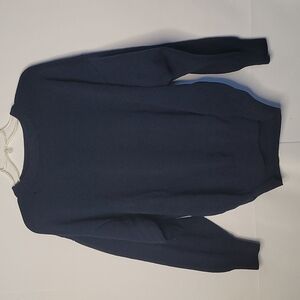 Mens ST. JOHN blue pull over crew neck warm winter holiday sweater size Large